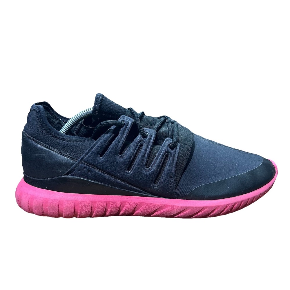 adidas Mens Size 11 Tubular Radial Black & Pink Shoes Sneakers Lace Up S75393